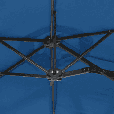 Vidaxl azúrkék dupla tetős napernyő 316x240 cm (362968)