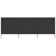 Vidaxl antracitszürke szövet 3-paneles szélellenző 400 x 120 cm (44541)
