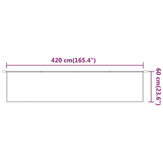 Vidaxl antracitszürke oxford-szövet függőleges napellenző 60x420 cm (148201)