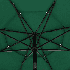Vidaxl 3 szintes zöld napernyő alumíniumrúddal 3,5 m (313877)