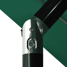 Vidaxl 3 szintes zöld napernyő alumíniumrúddal 3,5 m (313877)