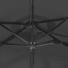 Vidaxl antracitszürke dupla tetős napernyő 316x240 cm (362963)