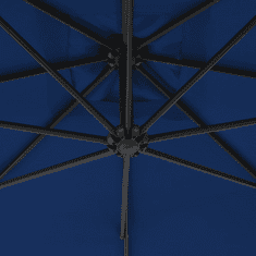 Vidaxl azúrkék konzolos napernyő acélrúddal 250 x 250 cm (312513)