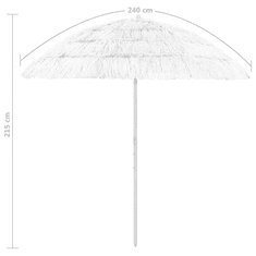 Vidaxl fehér hawaii stílusú strandnapernyő 240 cm (314701)