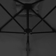 Vidaxl antracitszürke kültéri napernyő acélrúddal, 300 cm átmérőjű (44887)