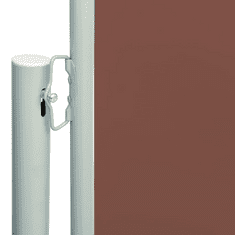 Vidaxl barna behúzható oldalsó terasznapellenző 200 x 600 cm (317975)