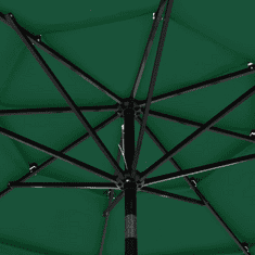 Vidaxl 3 szintes zöld napernyő alumíniumrúddal 3 m (313869)