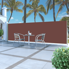 Vidaxl barna kihúzható terasznapellenző 160 x 500 cm (317927)