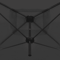 Vidaxl antracitszürke dupla napernyő acélrúddal 250 x 250 cm (47322)