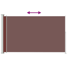 Vidaxl barna behúzható oldalsó terasznapellenző 180 x 300 cm (313402)