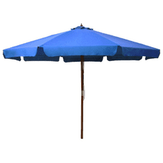 Vidaxl azúrkék kültéri napernyő farúddal 330 cm (47219)