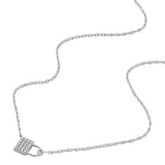 Fossil Kivételes ezüst nyaklánc cirkónium kövekkel JFS00624040 (lánc, medál)
