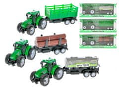Mikro Trading Műanyag traktor mellékvágányokkal 21cm - különböző változatok vagy színek keveréke