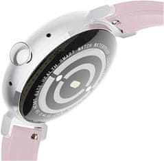 Wotchi AMOLED Smartwatch DM70 – Silver - Pink