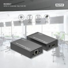 Digitus HDMI IP videó extender készlet, 120m Full HD, 1080p
