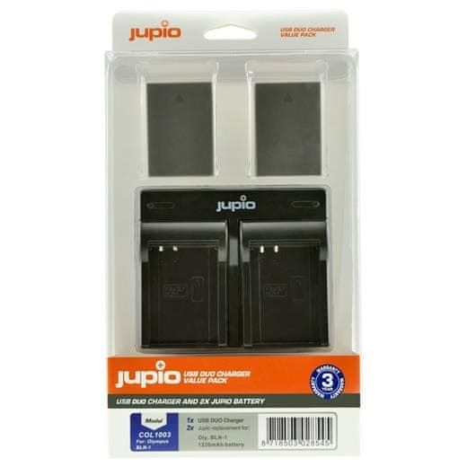 Jupio 2x BLN-1 (BLN1) 1220 mAh készlet + USB kettős töltő