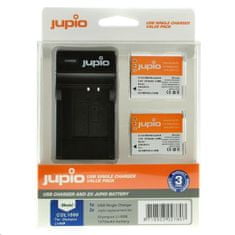 Jupio 2x Li90B/92B 1270mAh akkumulátor és töltő készlet Olympus készülékhez