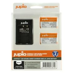 Jupio 2x akkumulátorok NP-BX1 - 1250 mAh + töltő a Sony-hoz