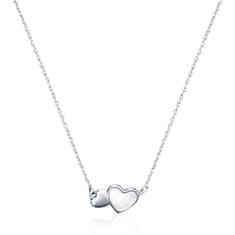 JVD Romantikus ezüst nyaklánc Összekapcsolt szívek SVLN0204XH2PL45