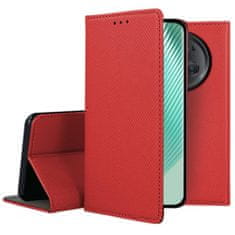 TKG Telefontok Honor Magic5 Pro - piros mágneses szilikon keretes könyvtok