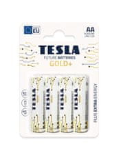 TESLA - AA GOLD+ elemek, 4 db, LR06