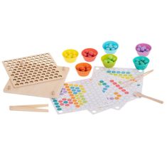 MG Montessori oktatási gyöngygolyó mozaik puzzle 77db