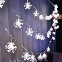 MG Snowflakes karácsonyi 100 LED fény 10m, hideg fehér