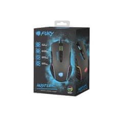 Fury Gaming Mouse Hustler, játék, 6400DPI, USB, optikai, vezetékes, RGB, 7 gomb, kábel hossza 1,6m, fekete