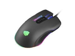 Fury Gaming Mouse Scrapper, játék, 6400DPI, USB, optikai, vezetékes, RGB, 7 gomb, kábel hossza 1,6m, fekete