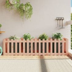 Vidaxl tömör duglászfenyő kerti magaságyás kerítéssel 200x50x50 cm 832510