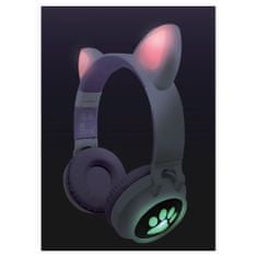 Vezeték nélküli fülhallgató világító macskafülekkel