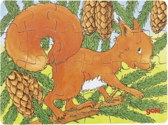Goki Fa puzzle Erdei állatok: mókus 24 darab