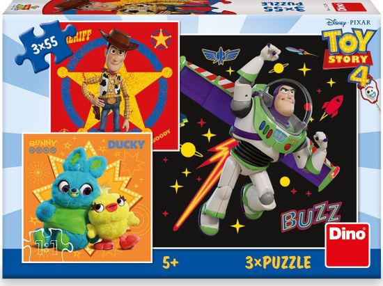 DINO Puzzle Toy Story 4, 3x55 darab