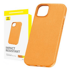 BASEUS iPhone 15 tok Fauxther széria narancssárga (P60157304713-00) (P60157304713-00)