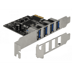 DELOCK 4x USB 3.0 bővítő kártya PCI-E (90304) (90304)
