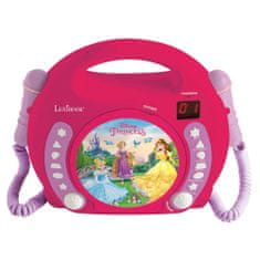 Lexibook Hordozható CD lejátszó 2 mikrofonnal Disney Hercegnők