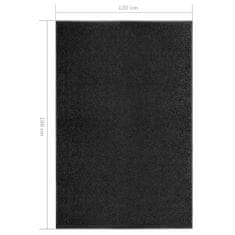 Vidaxl fekete kimosható lábtörlő 120 x 180 cm 323414