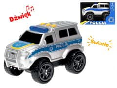 Autó rendőrségi polírozó design 18 cm-es lendkerék az akkumulátoron, fény és hang