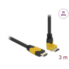 DELOCK High Speed HDMI csatlakozódugóval 90 ívelt felfelé kábel 3m (86990) (D86990)