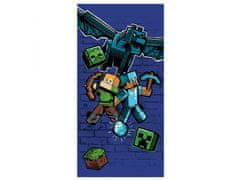 sarcia.eu Minecraft Sötétkék törölköző, pamut törölköző 70x140 cm