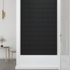 Vidaxl 12 db fekete szövet fali panel 60 x 15 cm 1,08 m² 344059