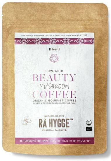 Rå Hygge BIO őrölt kávé Peru Arabica Beauty Tremella & Maitake 227 g