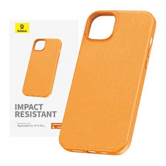 BASEUS iPhone 15 Plus tok Fauxther széria narancssárga (P60157304713-02) (P60157304713-02)