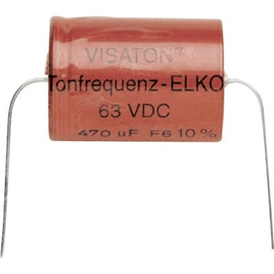 Visaton Hangfrekvenciás elko, elektrolit kondenzátor 470 µF 63V/DC vs-470-63 (vs-470-63)