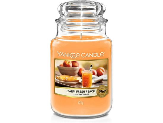 Yankee Candle Classic illatgyertya üvegben nagy Farm Fresh Peach 623 g
