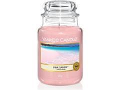 Classic illatgyertya üvegben nagy rózsaszín homok 623 g