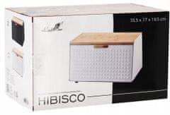 RAMIZ HIBISCO fehér zománozott kenyértároló doboz - 35, 5 x 17 x 19, 5 cm