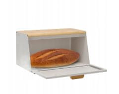 RAMIZ HIBISCO fehér zománozott kenyértároló doboz - 35, 5 x 17 x 19, 5 cm