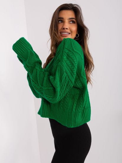 Badu Klasszikus női pulóver Maddalena zöld