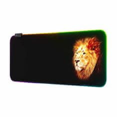 MG Lion RGB egérpad 80 x 30 cm, fekete